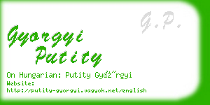 gyorgyi putity business card